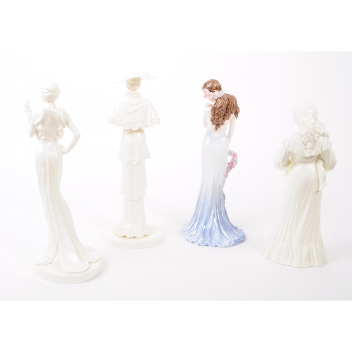 22 - Coalport & Royal Worcester—A collection of vintage 20th-century porcelain lady figurines. Limite... 