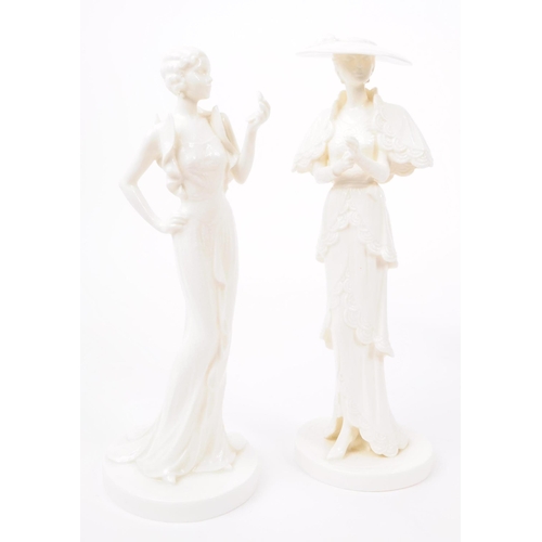 22 - Coalport & Royal Worcester—A collection of vintage 20th-century porcelain lady figurines. Limite... 