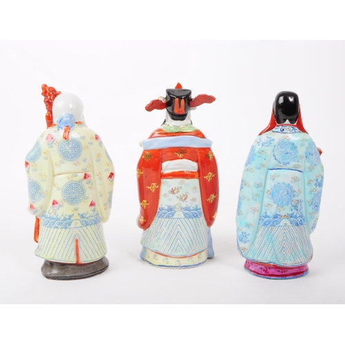 4 - Sanxing Dieties (Fu Lu Shou) statues - The three gods of fortune, prosperity and longevity. Early 20... 