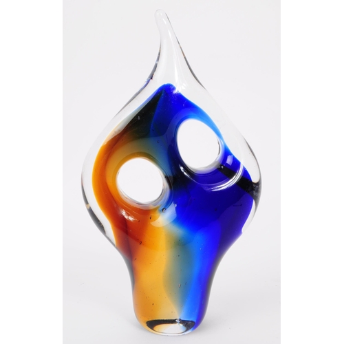 46 - Murano - A retro mid 20th century circa 1960s studio art glass sculpture / ornament. Teardrop form w... 