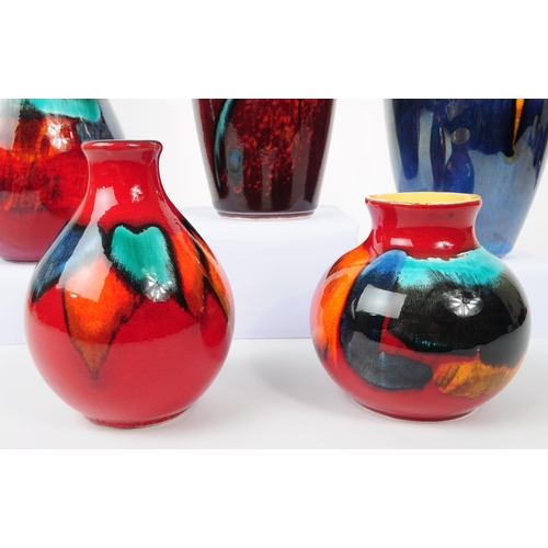 47 - Poole Pottery - A collection of retro 20th century ceramic studio art pottery vases. Most are in the... 