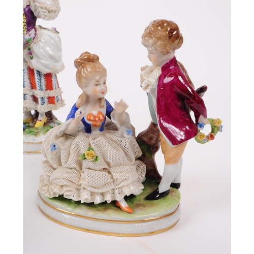 52 - A collection of vintage 20th century German porcelain Lao figurines and Staffordshire. To include th... 