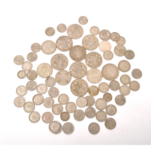 550 - A large collection of British 20th century 1920-1947 .500 silver coins. The collection to include th... 