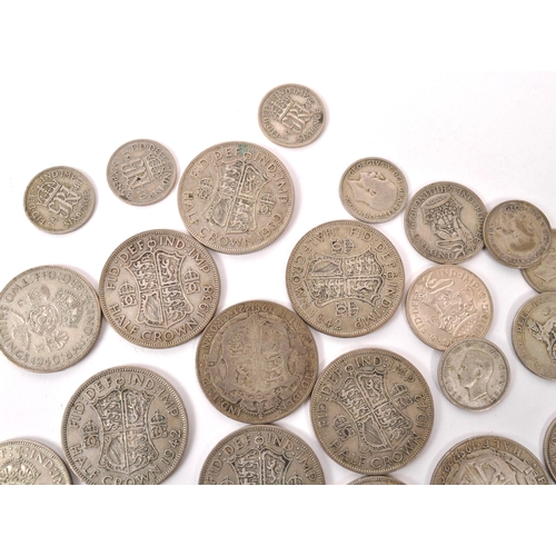 550 - A large collection of British 20th century 1920-1947 .500 silver coins. The collection to include th... 