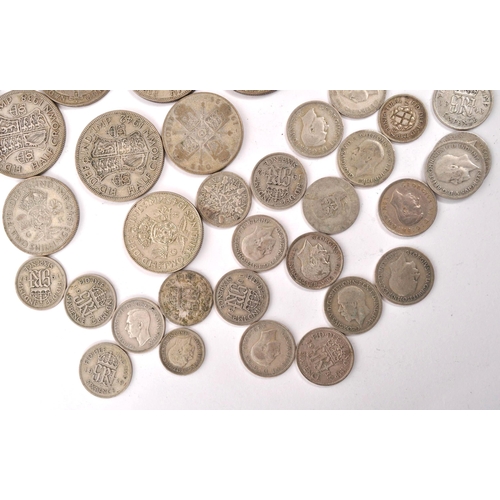 550 - A large collection of British 20th century 1920-1947 .500 silver coins. The collection to include th... 