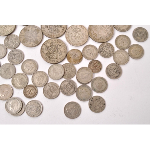 550 - A large collection of British 20th century 1920-1947 .500 silver coins. The collection to include th... 