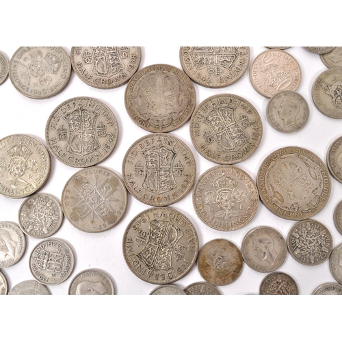 550 - A large collection of British 20th century 1920-1947 .500 silver coins. The collection to include th... 