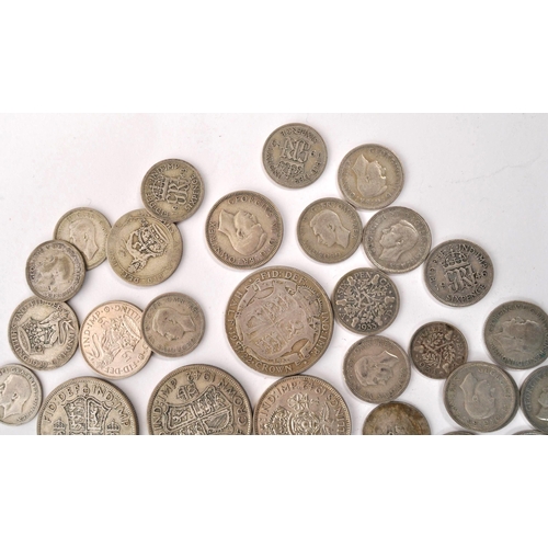 550 - A large collection of British 20th century 1920-1947 .500 silver coins. The collection to include th... 