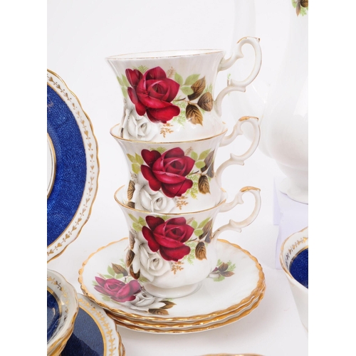 59 - New Chelsea - A vintage mid 20th century New Chelsea bone china part tea service, alongside another ... 