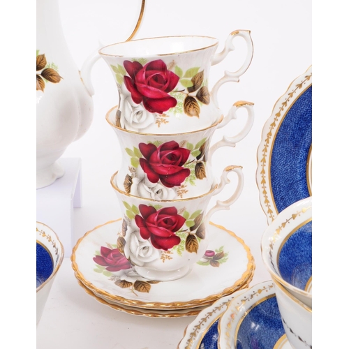 59 - New Chelsea - A vintage mid 20th century New Chelsea bone china part tea service, alongside another ... 