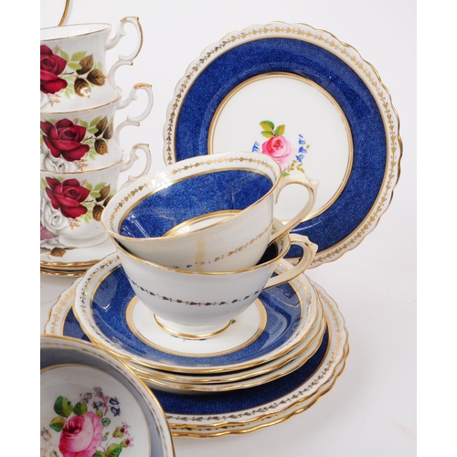 59 - New Chelsea - A vintage mid 20th century New Chelsea bone china part tea service, alongside another ... 