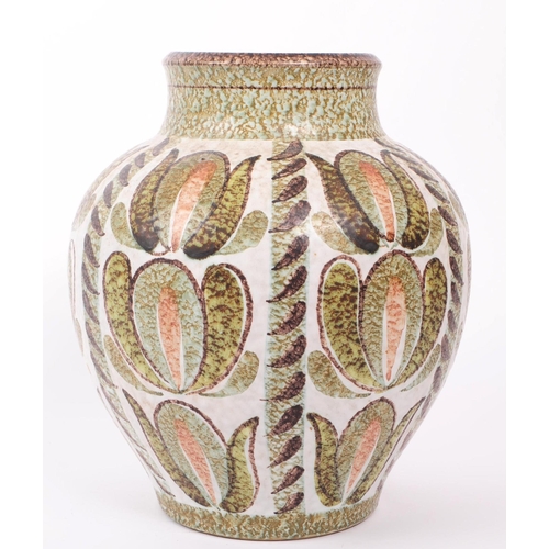 6 - Denby - Glyn Colledge - A mid 20th century Glyn Colledge for Denby ceramic vase. The vase having a b... 