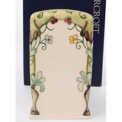 86 - Moorcroft Pottery - a limited edition hand painted ceramic Trellis Clock desk table clock. Limited e... 