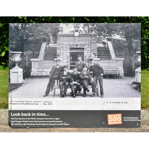 107 - Former Bristol Zoo Gardens - a large format enlarged photograph of ' Keepers At The Bristol Zoo,' ta... 