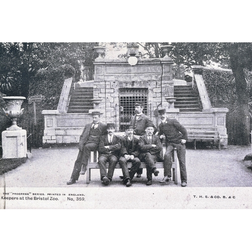 107 - Former Bristol Zoo Gardens - a large format enlarged photograph of ' Keepers At The Bristol Zoo,' ta... 