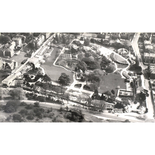 124 - Former Bristol Zoo Gardens - a c1950s black and white aerial view of Bristol Zoo Gardens and surroun... 