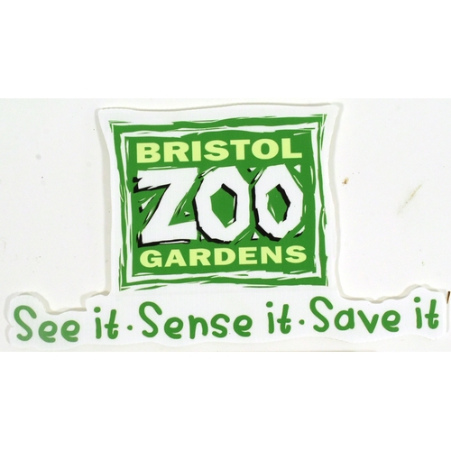 131 - Former Bristol Zoo Gardens - a collection of x3 assorted small sized Bristol Zoo Gardens logo signs.... 