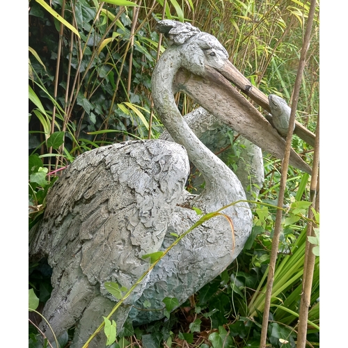 133 - Former Bristol Zoo Gardens - an original 20th century composition sculpture of a pelican. Modelled s... 