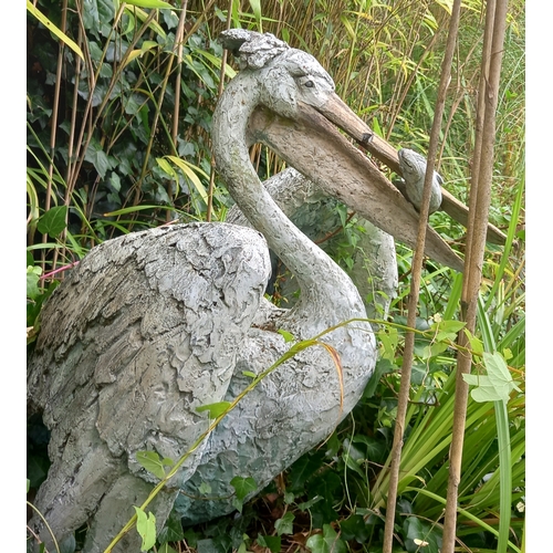 133 - Former Bristol Zoo Gardens - an original 20th century composition sculpture of a pelican. Modelled s... 