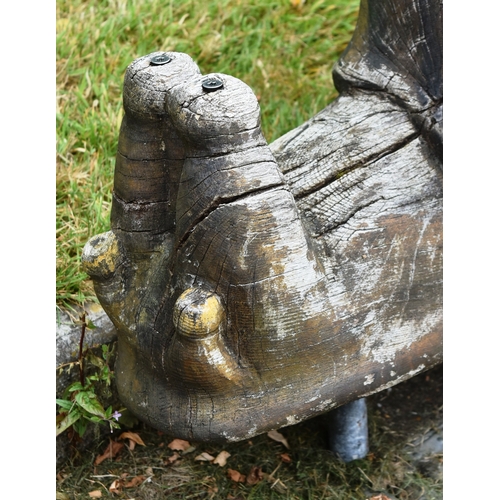 139 - Former Bristol Zoo Gardens - the original wooden snail sculpture from the Bristol Zoo Gardens playgr... 