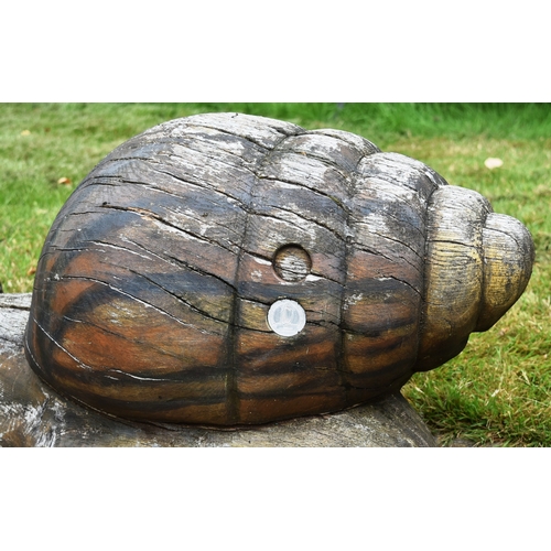 139 - Former Bristol Zoo Gardens - the original wooden snail sculpture from the Bristol Zoo Gardens playgr... 