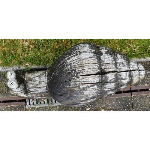 139 - Former Bristol Zoo Gardens - the original wooden snail sculpture from the Bristol Zoo Gardens playgr... 