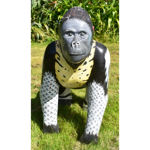 14 - Former Bristol Zoo Gardens - Wow! Gorllias (2011 Art Trail) - an original smaller-scale statue from ... 