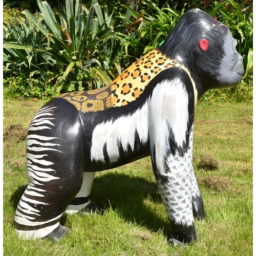 14 - Former Bristol Zoo Gardens - Wow! Gorllias (2011 Art Trail) - an original smaller-scale statue from ... 