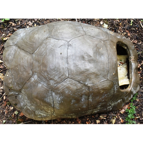 155 - Former Bristol Zoo Gardens - the original large scale Tortoise Shell, originally situated alongside ... 