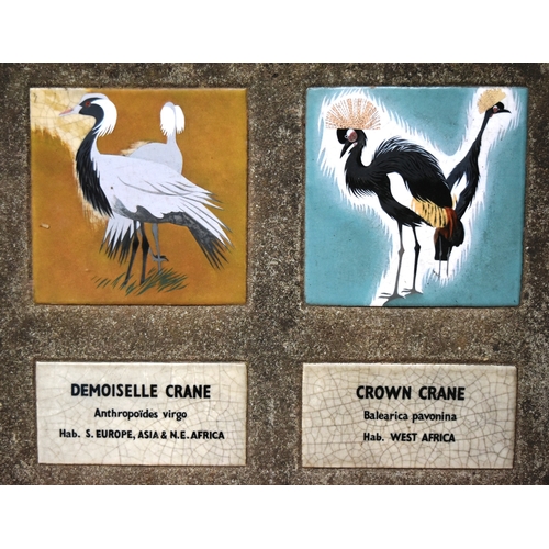 195 - Former Bristol Zoo Gardens - an early 20th century c1930s / 1940s concrete and tile enclosure sign, ... 