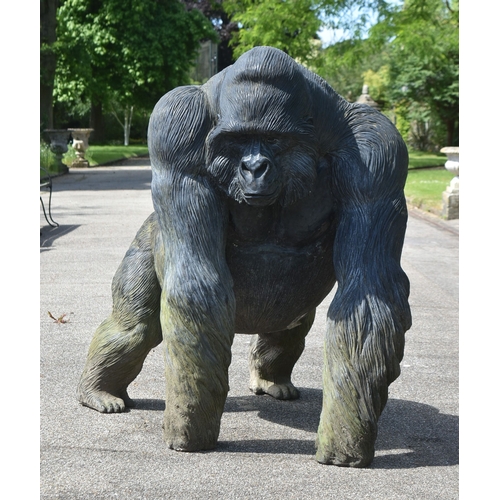 20 - Former Bristol Zoo Gardens - a 1/1 scale custom-made life-size fibreglass statue of a Gorilla. Model... 