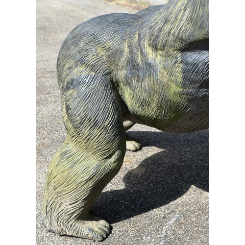 20 - Former Bristol Zoo Gardens - a 1/1 scale custom-made life-size fibreglass statue of a Gorilla. Model... 