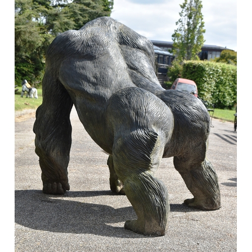 20 - Former Bristol Zoo Gardens - a 1/1 scale custom-made life-size fibreglass statue of a Gorilla. Model... 