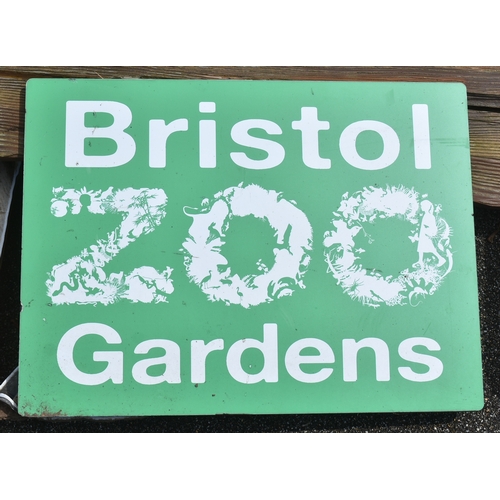 200 - Former Bristol Zoo Gardens - an original ' Welcome - Bristol Zoo Gardens ' sign, as displayed at the... 