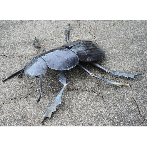 225 - Former Bristol Zoo Gardens - Dung Beetle Sculpture - one of the original bronze dung beetle sculptur... 