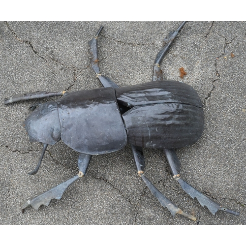 225 - Former Bristol Zoo Gardens - Dung Beetle Sculpture - one of the original bronze dung beetle sculptur... 