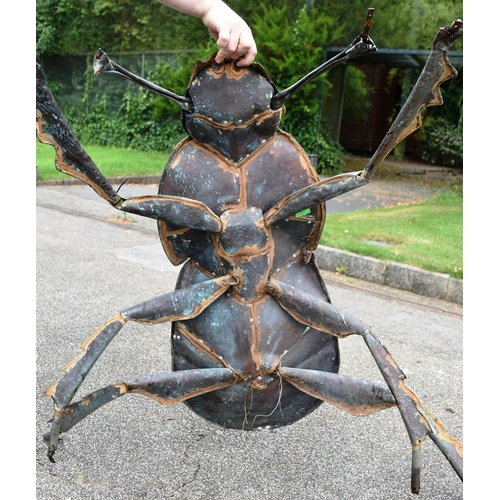 226 - Former Bristol Zoo Gardens - Dung Beetle Sculpture - one of the original bronze dung beetle sculptur... 