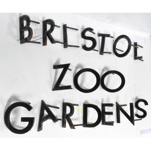 240 - Former Bristol Zoo Gardens - 'Bristol Zoo Gardens' - a set of original vintage metal letters for 'Br... 