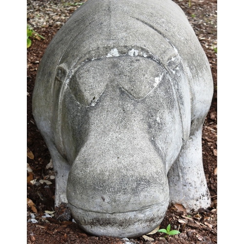 262 - Former Bristol Zoo Gardens - the original large Hippopotamus climb-on sculpture from the playground ... 