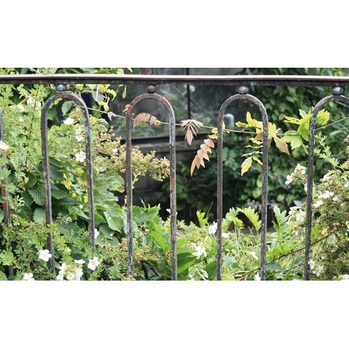 276 - Former Bristol Zoo Gardens - a section of 19th century Victorian cast iron railings, originally situ... 