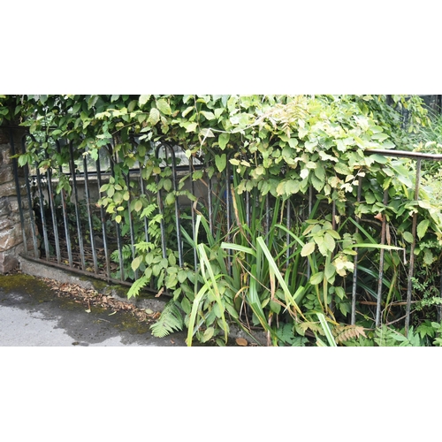 276 - Former Bristol Zoo Gardens - a section of 19th century Victorian cast iron railings, originally situ... 