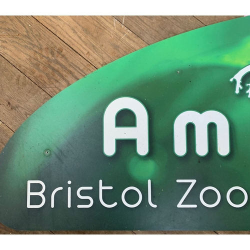 287 - Former Bristol Zoo Gardens - the original Amphipod enclosure sign 'Bristol Zoo springing into action... 