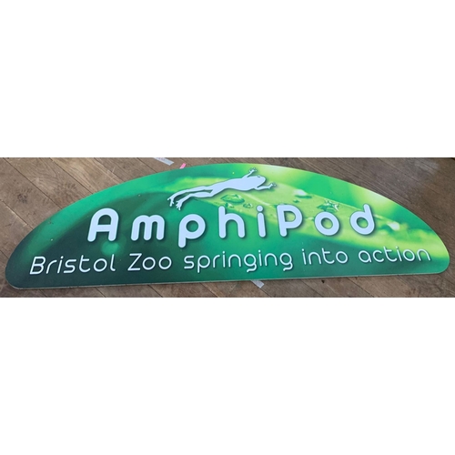 287 - Former Bristol Zoo Gardens - the original Amphipod enclosure sign 'Bristol Zoo springing into action... 