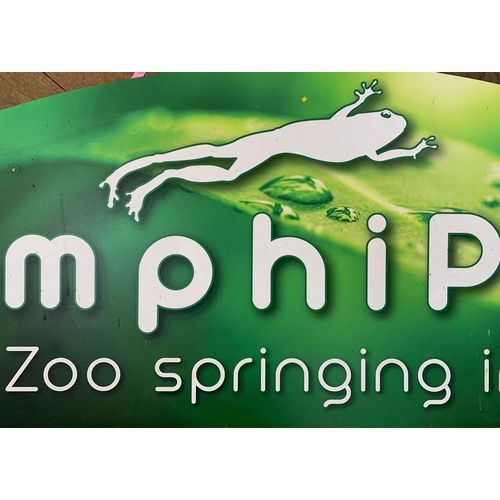 287 - Former Bristol Zoo Gardens - the original Amphipod enclosure sign 'Bristol Zoo springing into action... 