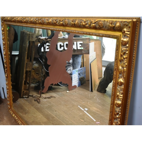 289 - Former Bristol Zoo Gardens - a large 19th century style modern gilt framed wall mirror, from Clifton... 