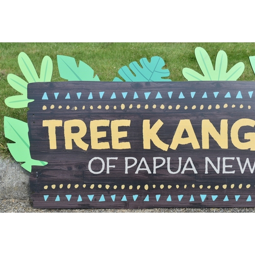 29 - Former Bristol Zoo Gardens - the original enclosure sign for the 'Tree Kangaroos of Papua New Guinea... 