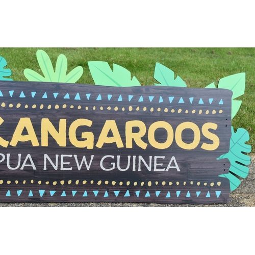 29 - Former Bristol Zoo Gardens - the original enclosure sign for the 'Tree Kangaroos of Papua New Guinea... 