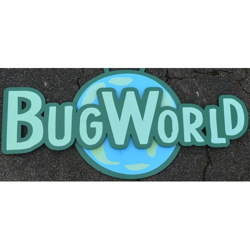 40 - Former Bristol Zoo Gardens - the original Bug World sign from above the main doors. In place c2015 t... 