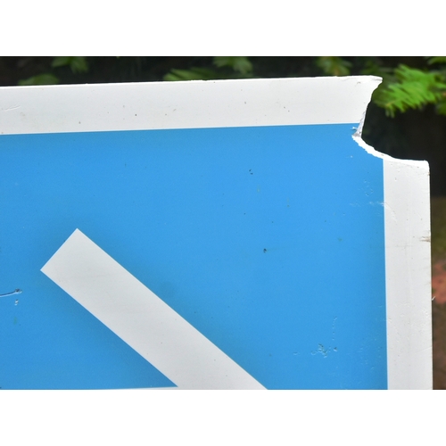 58 - Former Bristol Zoo Gardens - a large blue and white 'Zoo' directional sign. Foamex board, with print... 