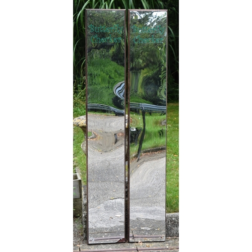 66 - Former Bristol Zoo Gardens - the two original ' Butterfly Checker ' mirrors from the Butterfly Fores... 